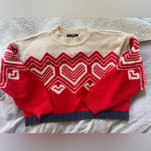 Free People Chunky Heart Sweater